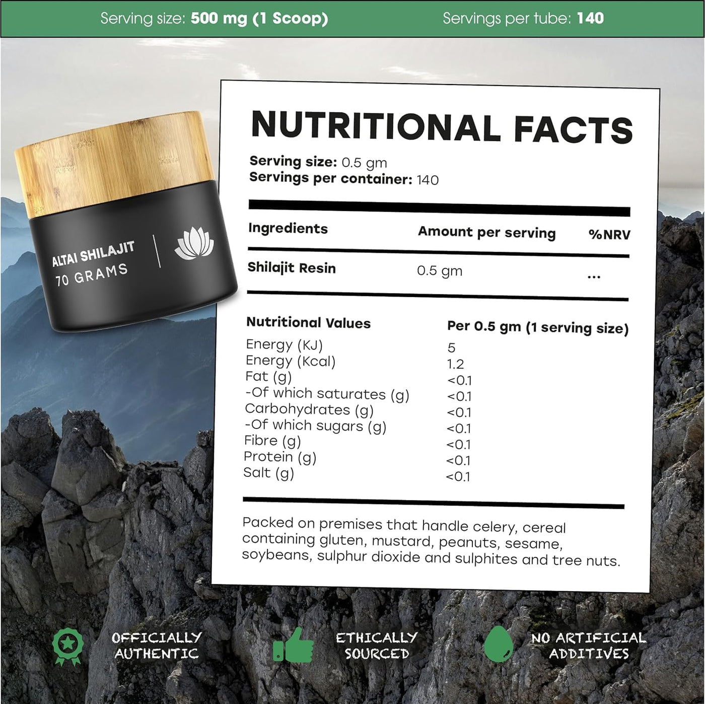Shilajit 70g - Authentic Altai Shilajit