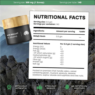 Shilajit 70g - Authentic Altai Shilajit