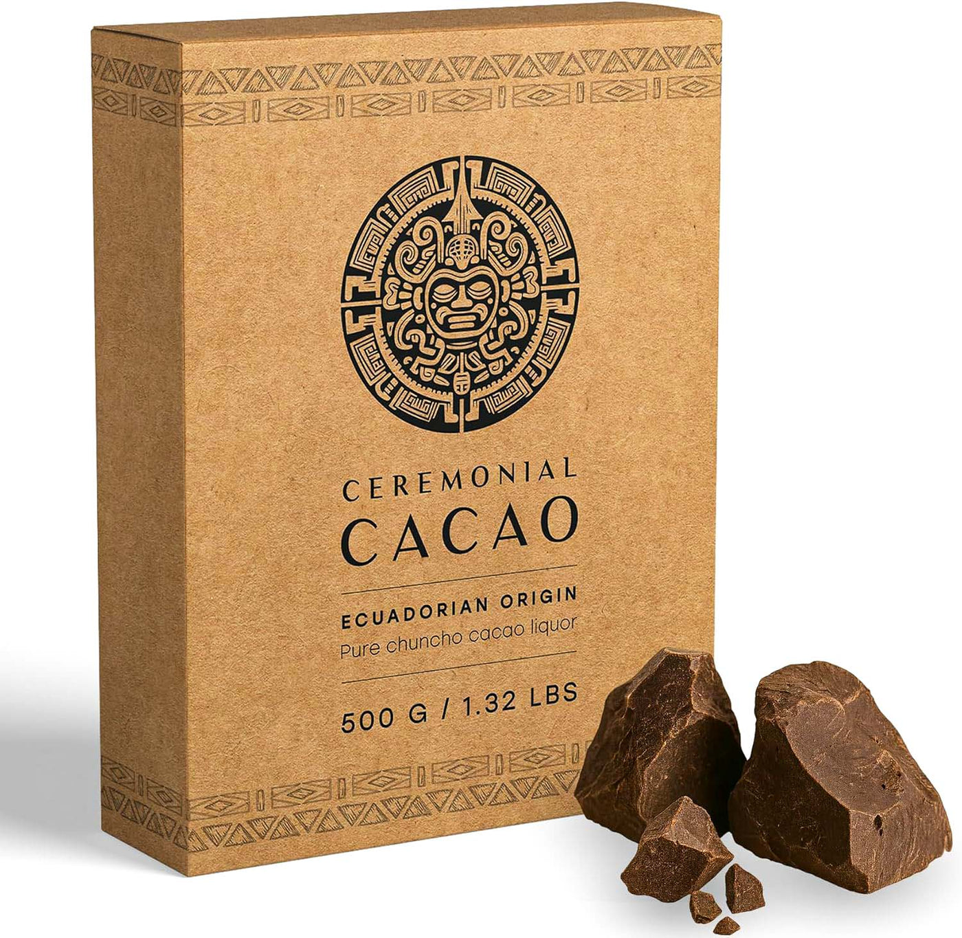 Raw Chocolate 500G - Ecuadorian Paste - Nacional Bean - Delicious Drinking- Pure Unsweetened Premium Grade
