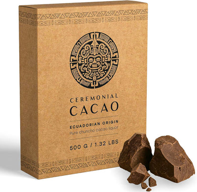 Raw Chocolate 500G - Ecuadorian Paste - Nacional Bean - Delicious Drinking- Pure Unsweetened Premium Grade