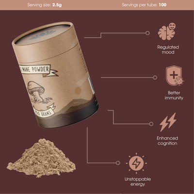 Lion's Mane Powder (250G) - Mother Nature's Brain Booster - Semveta