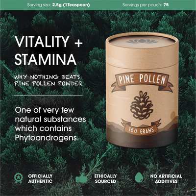 Pine Pollen (150G) - Cell Wall Broken - For Stamina & Vitality - Semveta