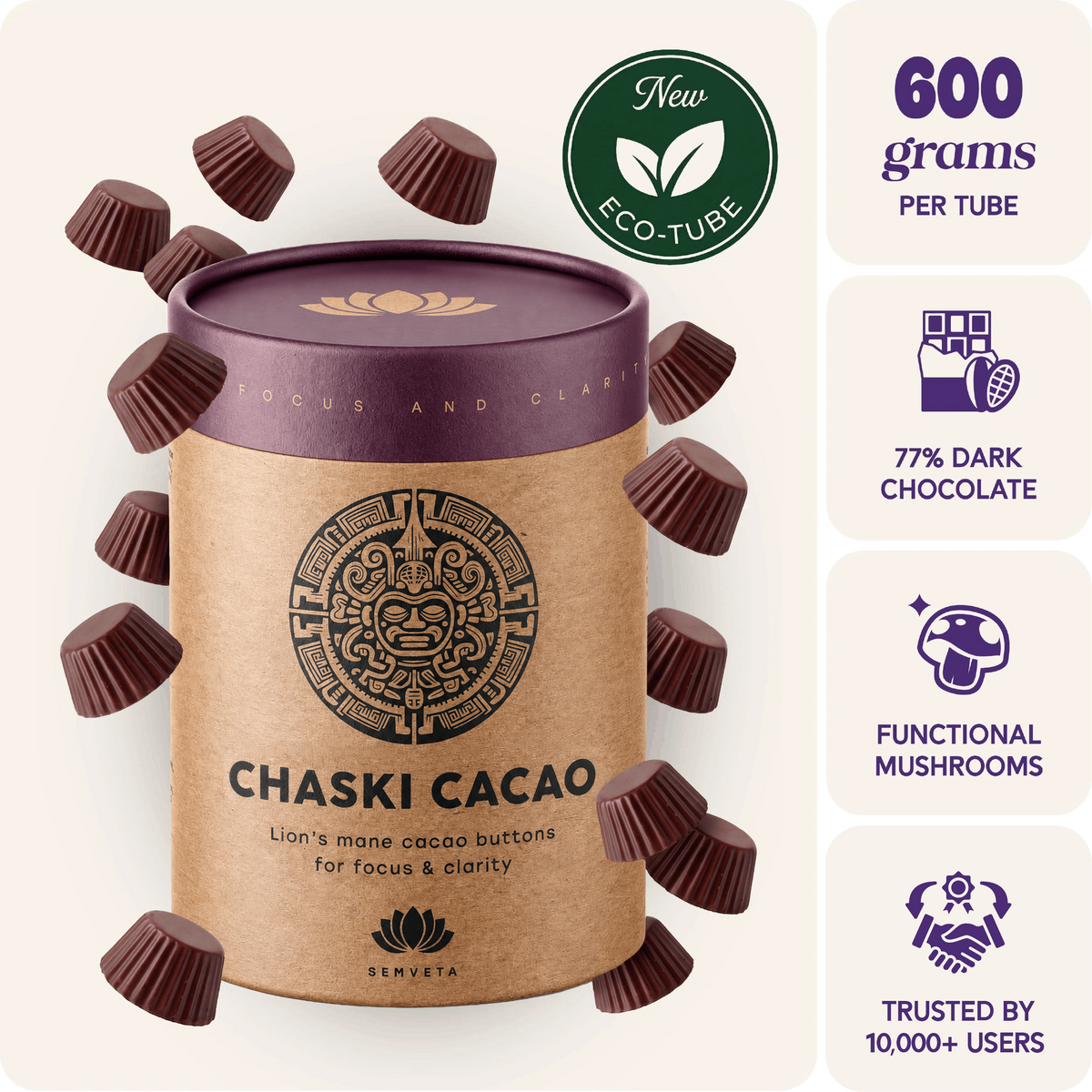 Chaski Cacao 600g tube